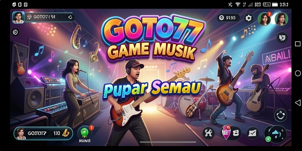 Screenshot gameplay GOTO77 yang menampilkan keseruan permainan musik.