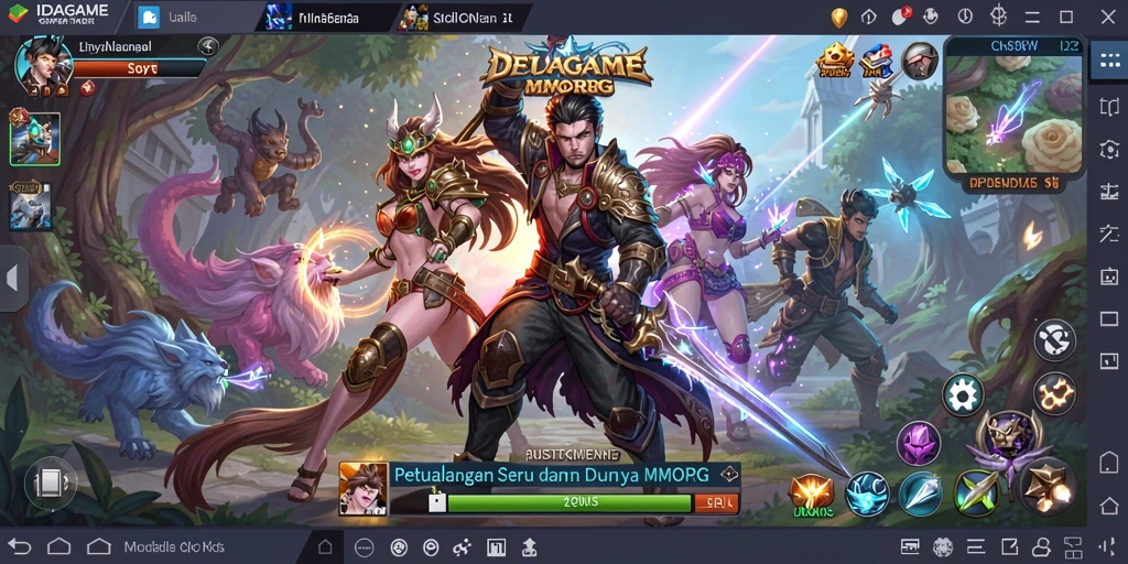 Tangkapan layar menunjukan aksi seru dalam pertempuran MMORPG.