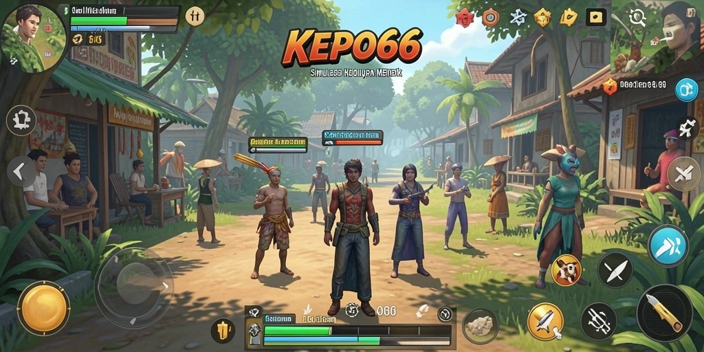 Tampilan gameplay <strong>KEPO66</strong> yang menampilkan karakter dan lingkungan interaktif.