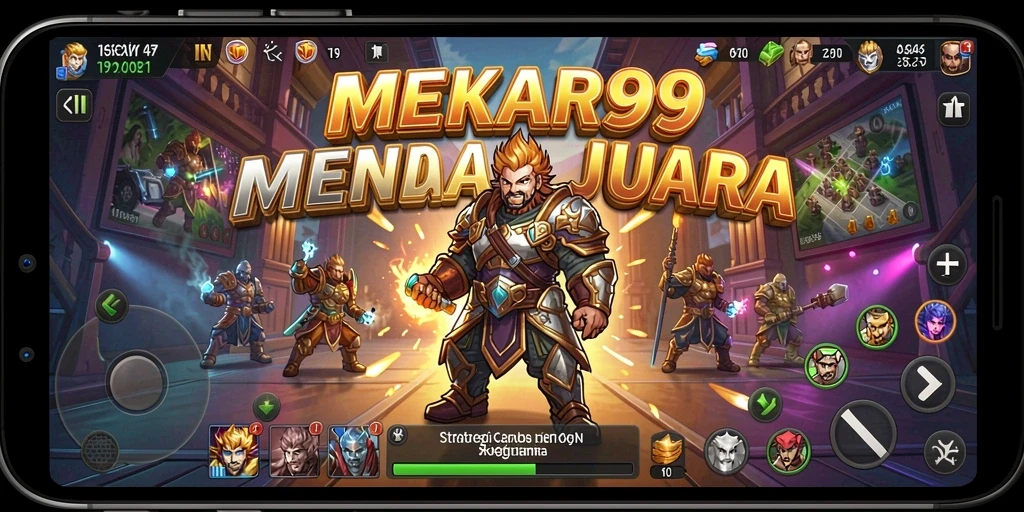 Tampilan gameplay MEKAR99 yang intens dan strategi penuh aksi.