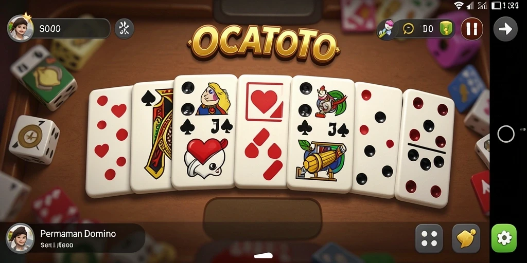 Tampilan gameplay seru di OCATOTO dengan teman bermain.