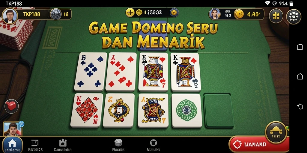 Tampilan menarik dan seru dari permainan Domino di TKP188.